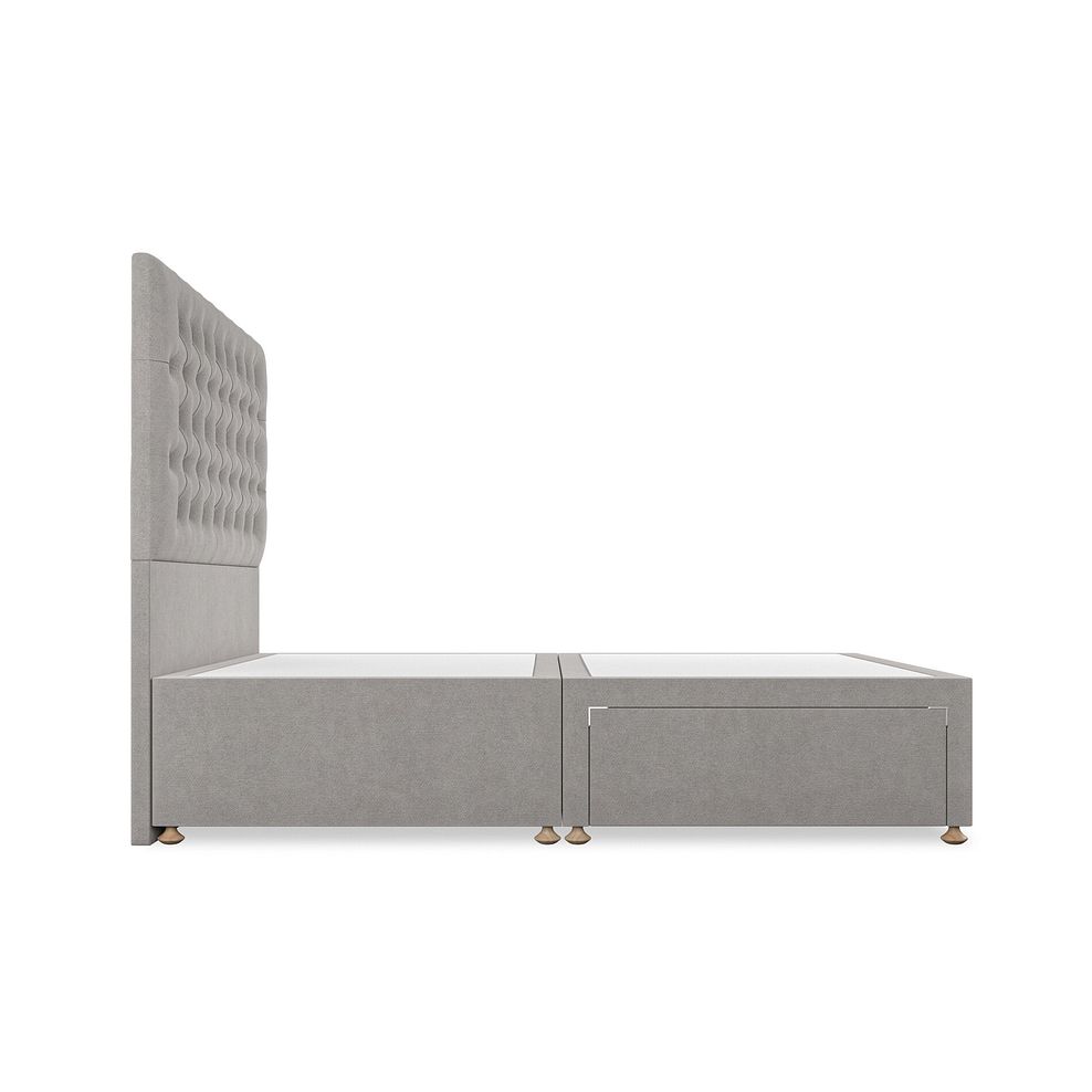Wycombe Double 2 Drawer Divan in Venice Fabric - Grey 4