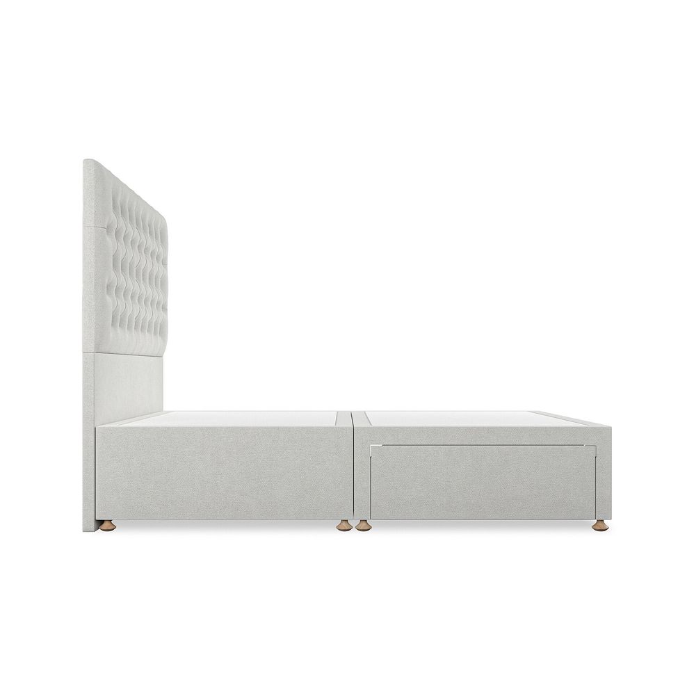 Wycombe Double 2 Drawer Divan in Venice Fabric - Silver 4