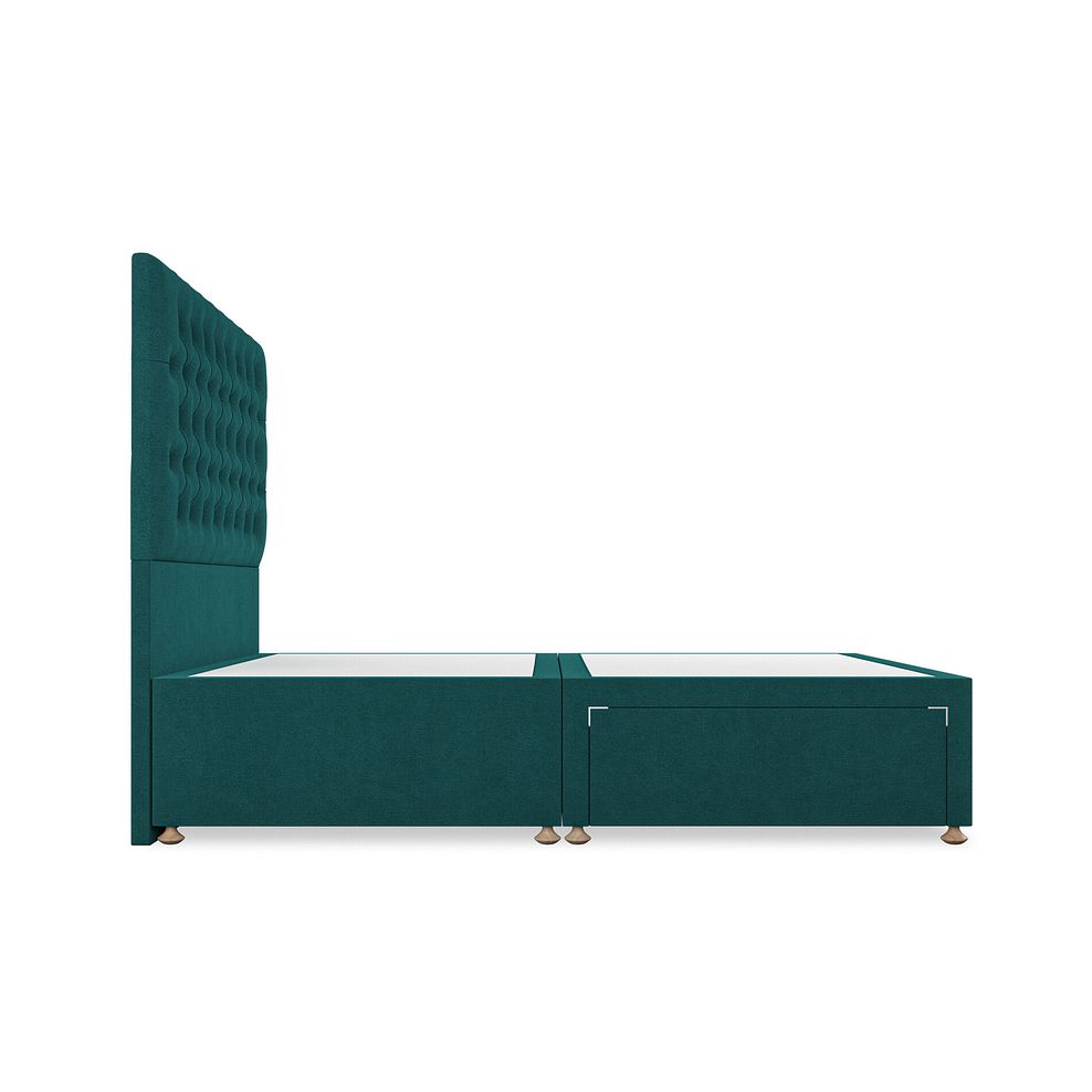 Wycombe Double 2 Drawer Divan in Venice Fabric - Teal 4