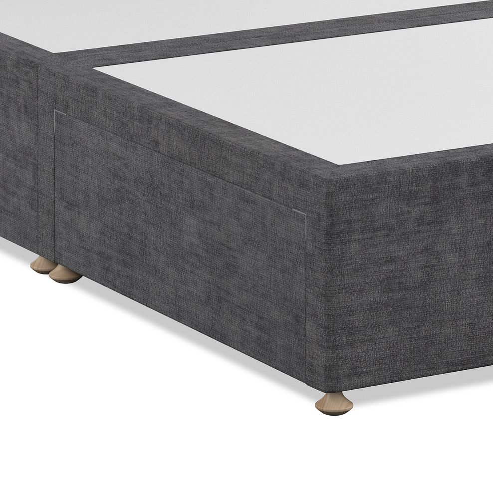 Wycombe Double 2 Drawer Divan with Winged Headboard in Brooklyn Fabric - Asteroid Grey 6
