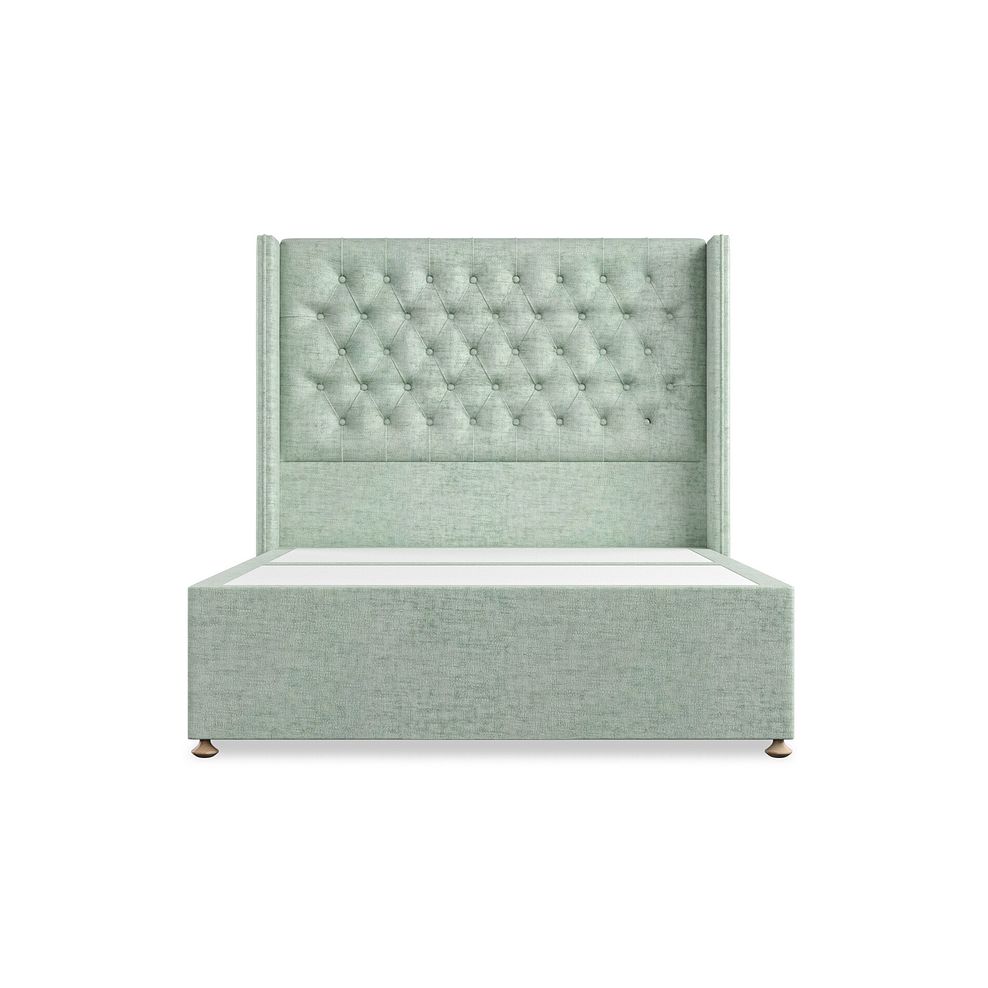 Wycombe Double 2 Drawer Divan with Winged Headboard in Brooklyn Fabric - Glacier 3