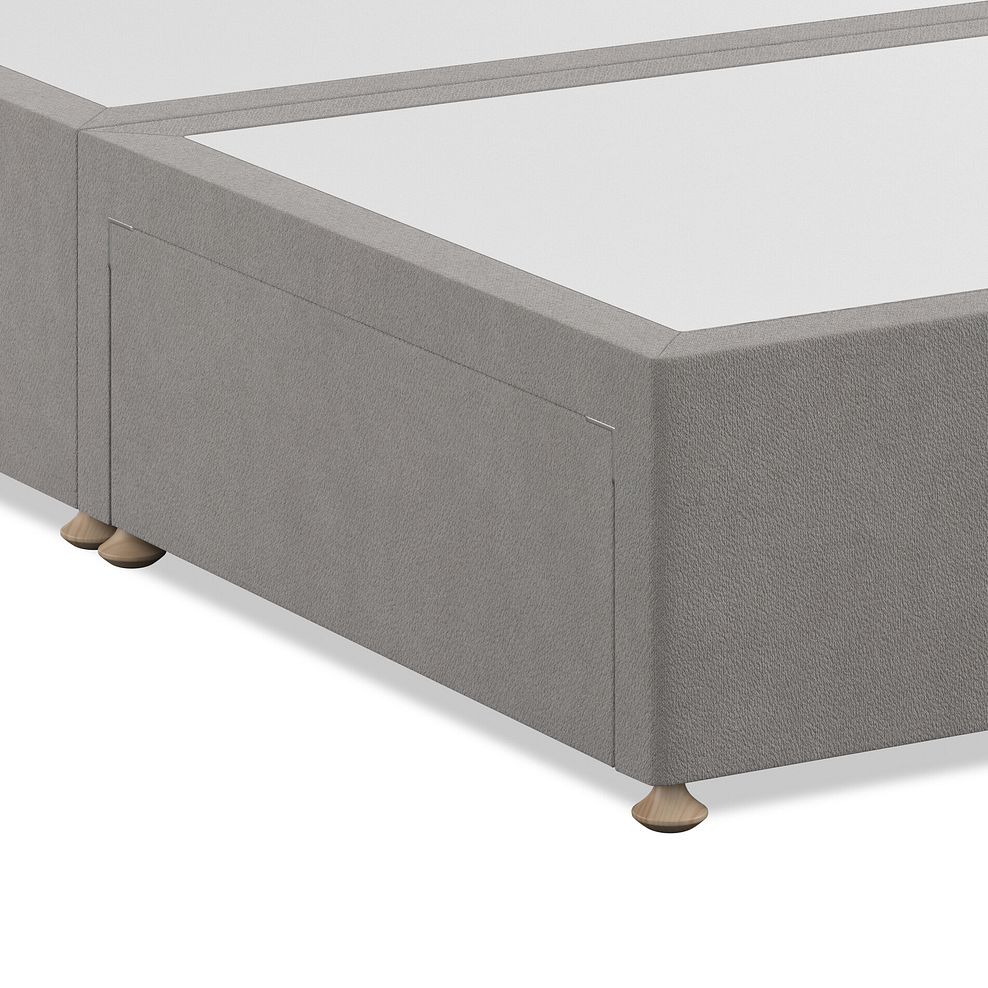 Wycombe Double 2 Drawer Divan with Winged Headboard in Venice Fabric - Grey 6