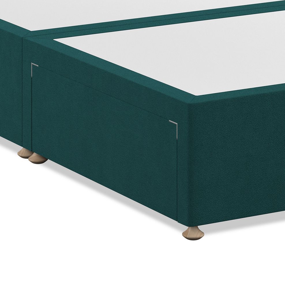 Wycombe Double 2 Drawer Divan with Winged Headboard in Venice Fabric - Teal 6