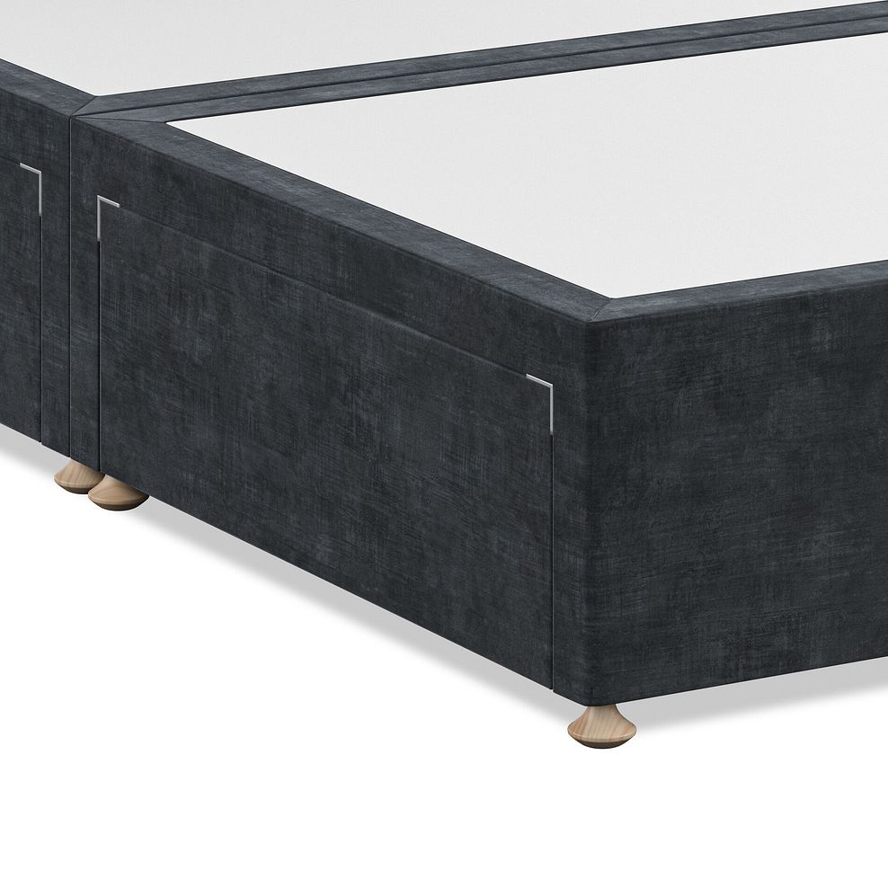 Wycombe Double 4 Drawer Divan in Heritage Velvet - Charcoal 6
