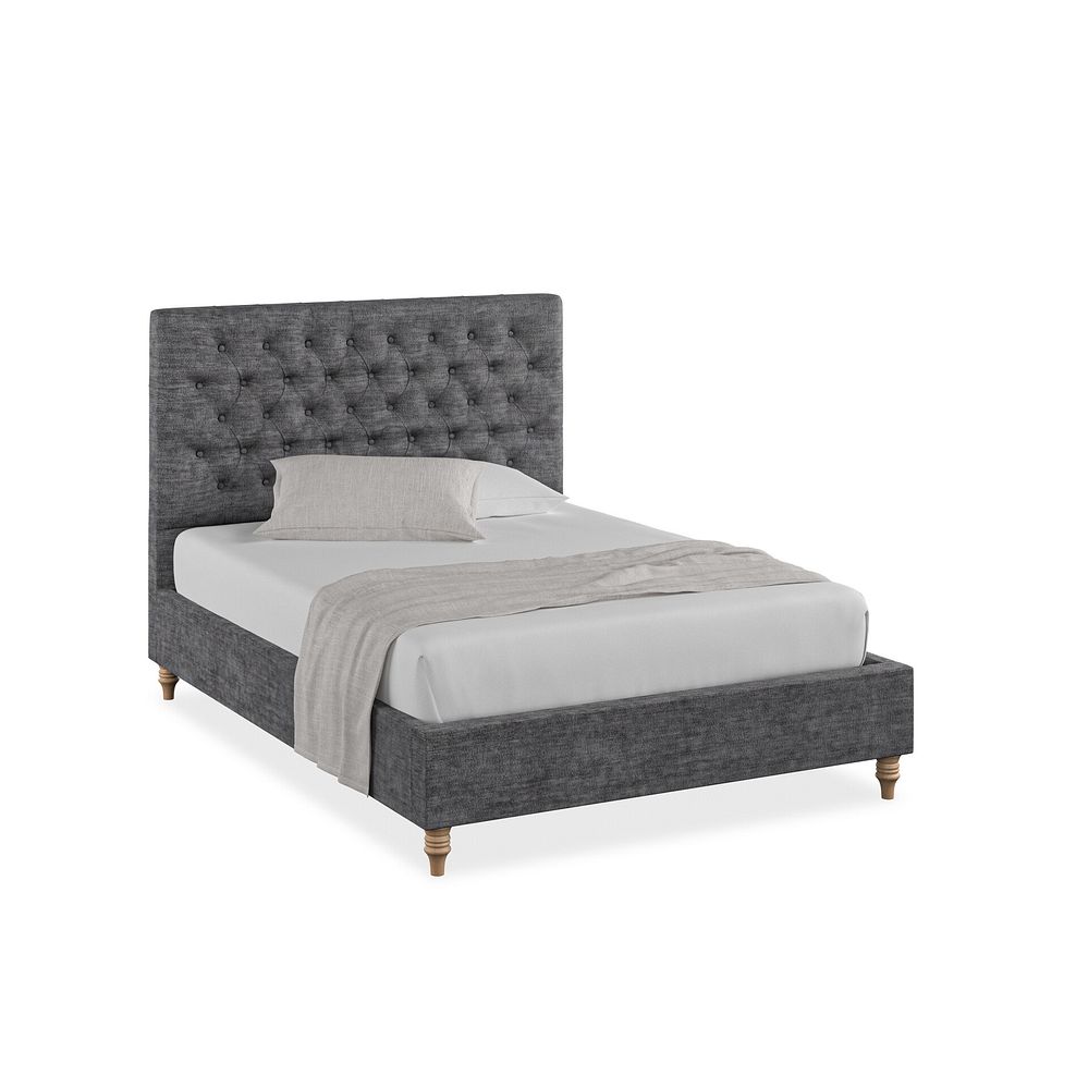 Wycombe Double Bed in Brooklyn Fabric - Asteroid Grey 1