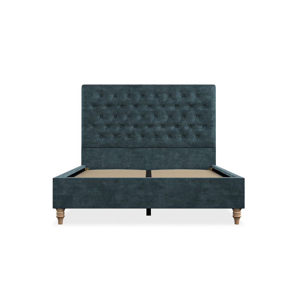 Wycombe Double Bed in Heritage Velvet - Airforce 3