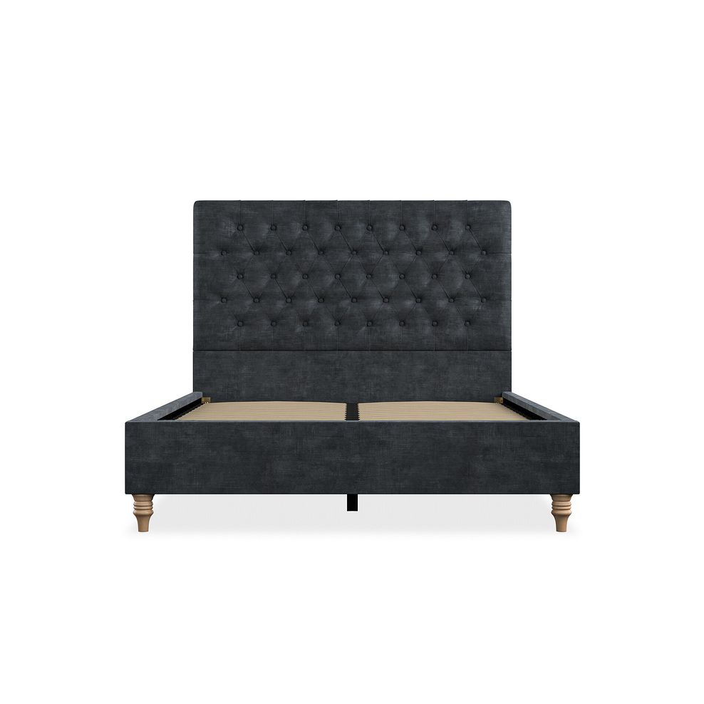 Wycombe Double Bed in Heritage Velvet - Charcoal 3