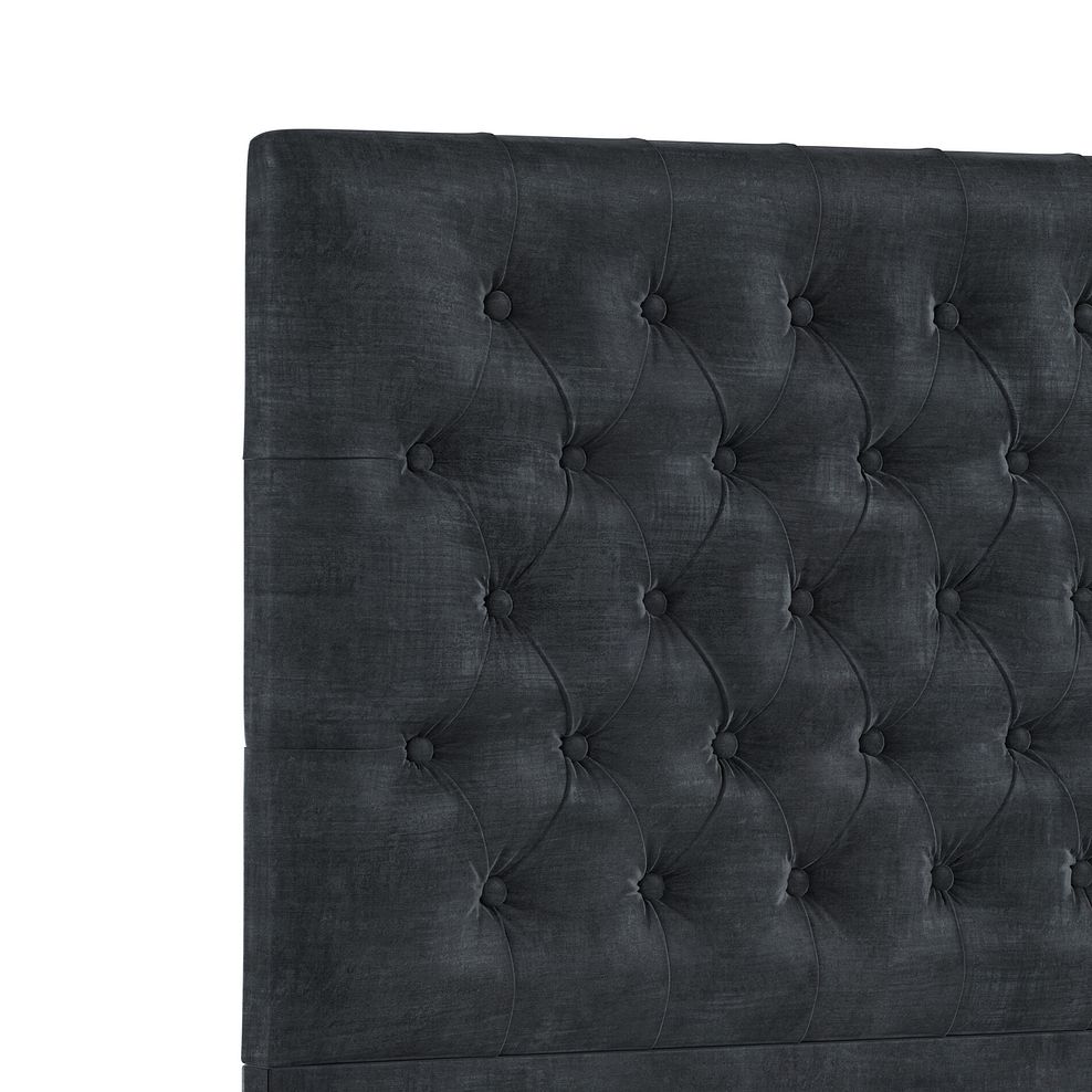 Wycombe Double Bed in Heritage Velvet - Charcoal 5