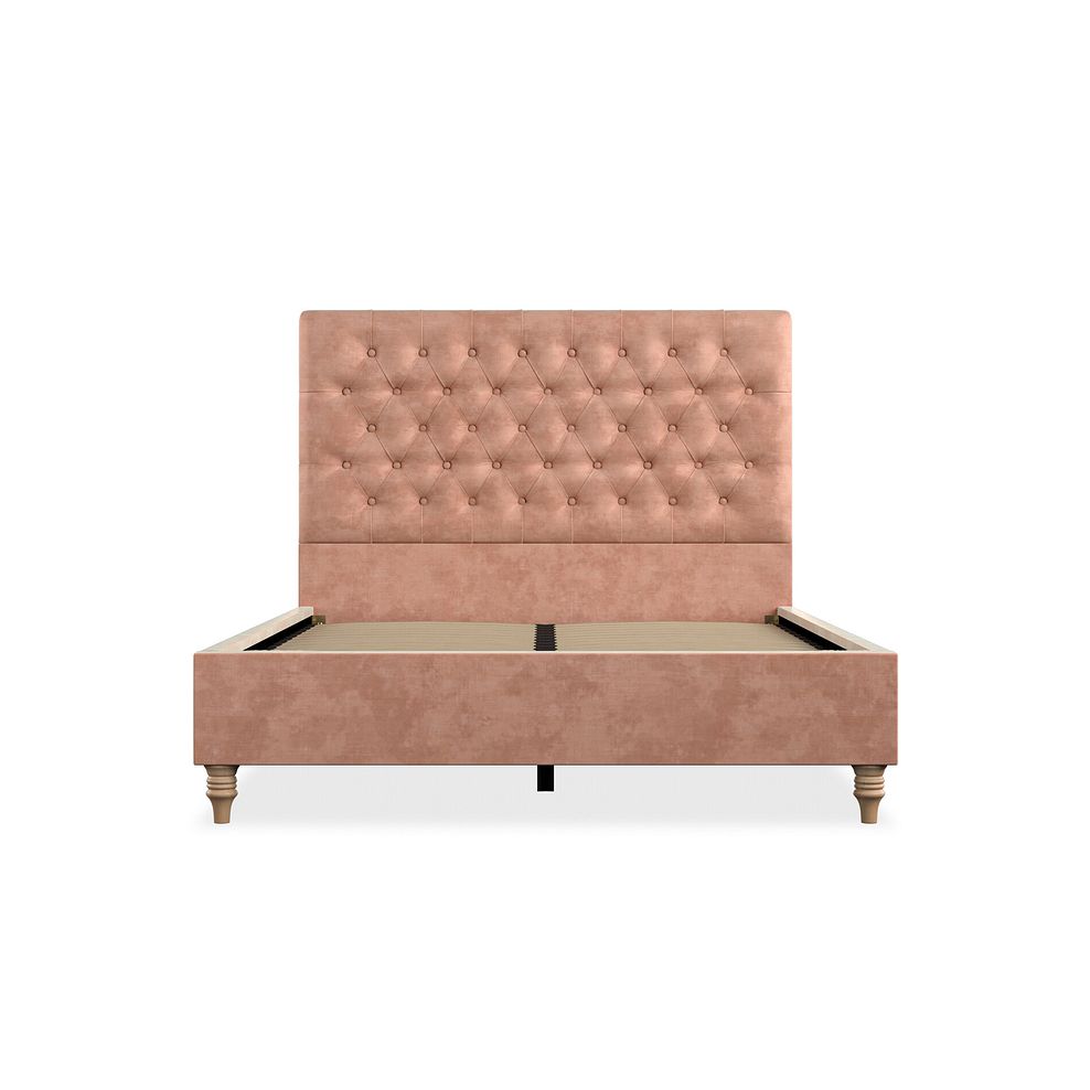 Wycombe Double Bed in Heritage Velvet - Powder Pink 3