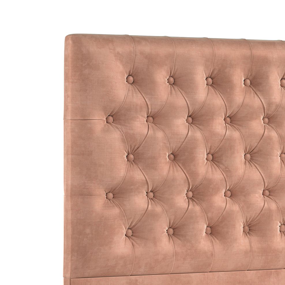 Wycombe Double Bed in Heritage Velvet - Powder Pink 5