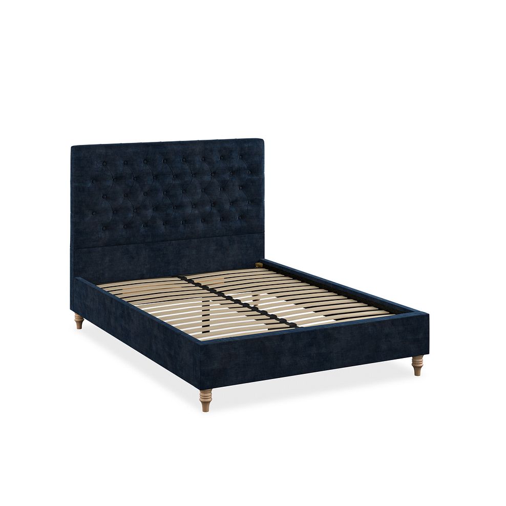 Wycombe Double Bed in Heritage Velvet - Royal Blue 2