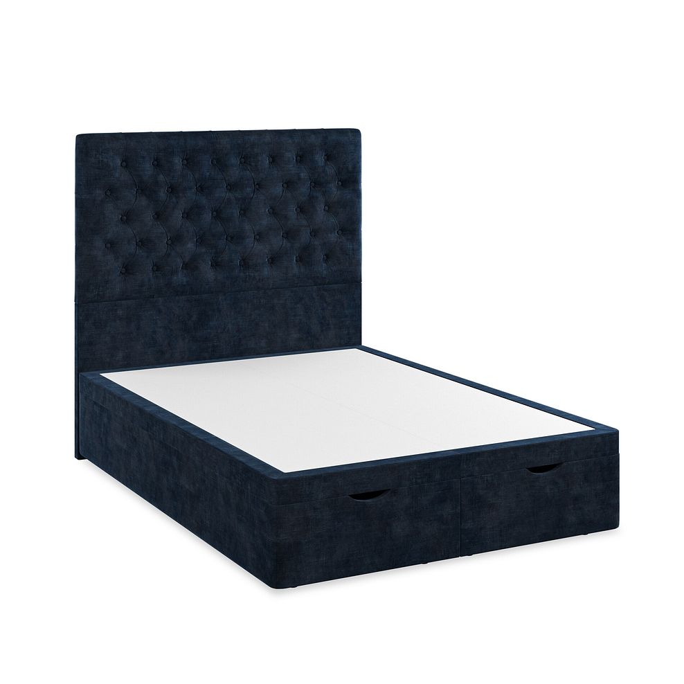 Wycombe Double Ottoman Storage Bed in Heritage Velvet - Royal Blue 2