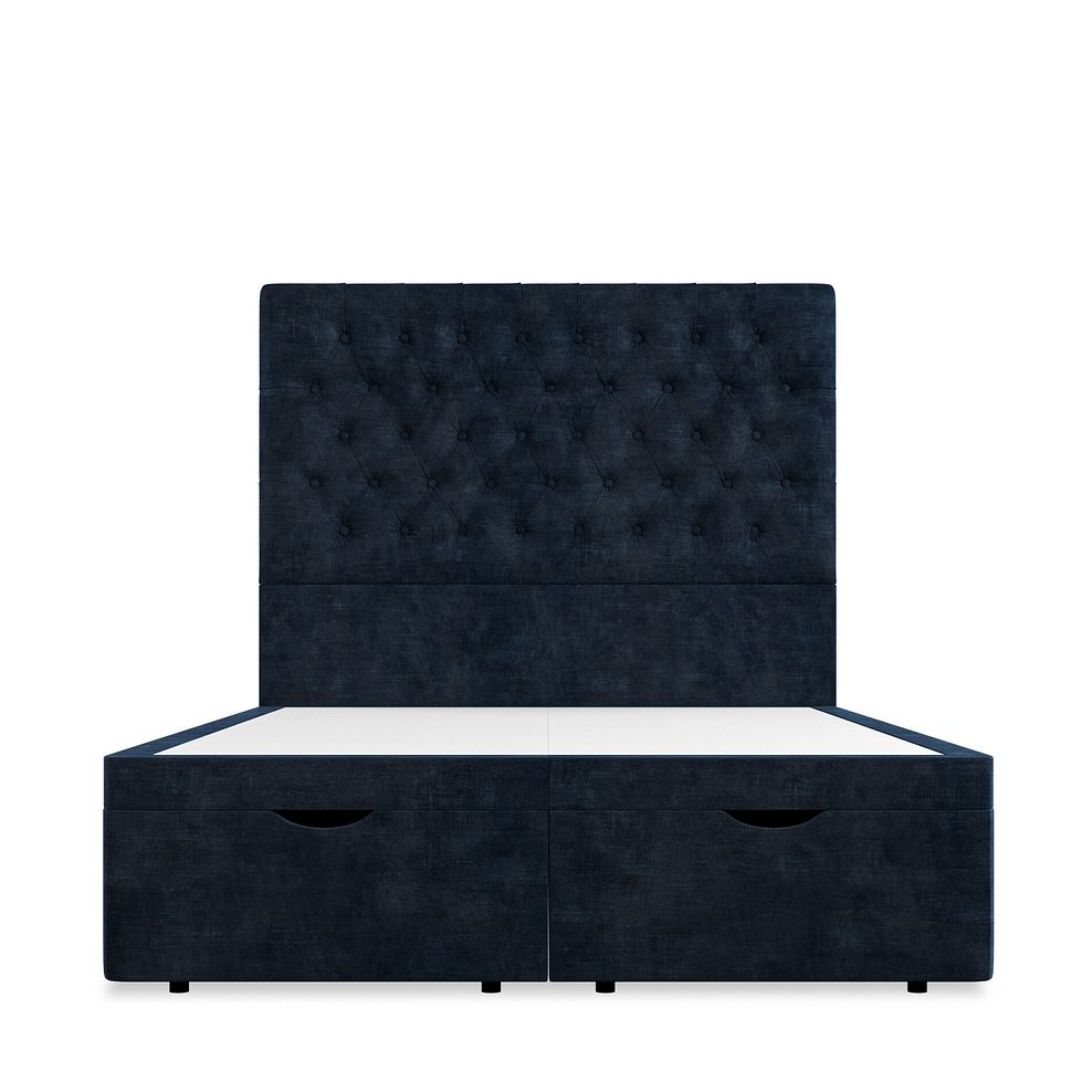 Wycombe Double Ottoman Storage Bed in Heritage Velvet - Royal Blue 3
