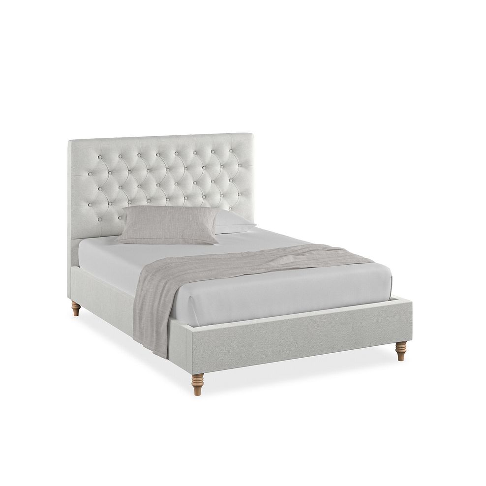 Wycombe Double Bed in Venice Fabric - Silver 1
