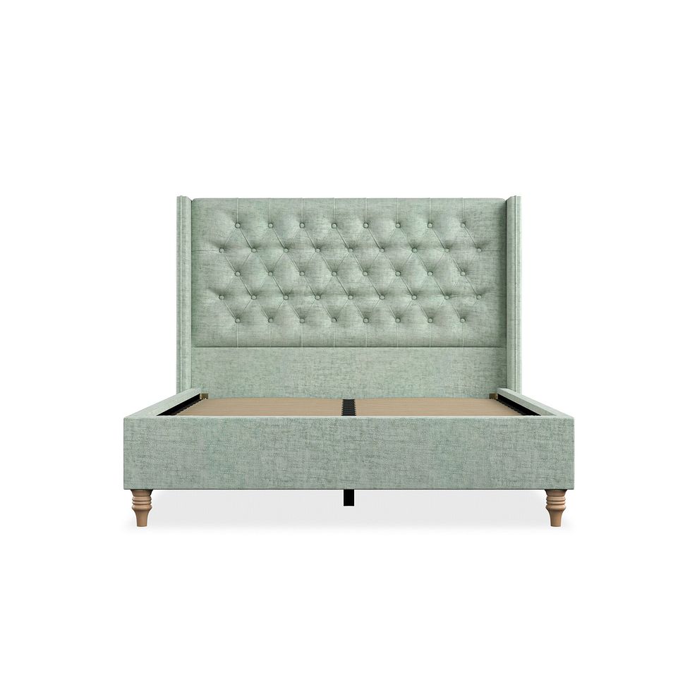 Wycombe Double Bed with Winged Headboard in Brooklyn Fabric - Glacier 3