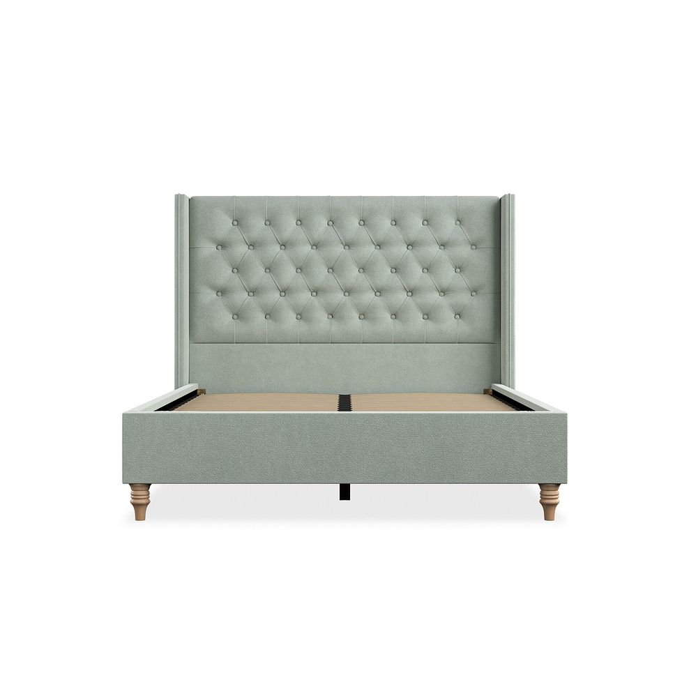 Wycombe Double Bed with Winged Headboard in Venice Fabric - Duck Egg 3