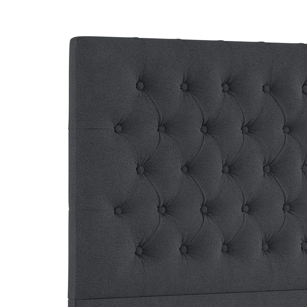 Wycombe Double Divan in Venice Fabric - Anthracite 5
