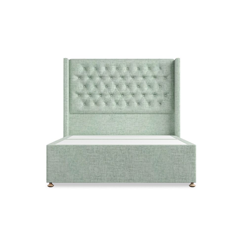 Wycombe Double Divan with Winged Headboard in Brooklyn Fabric - Glacier 3