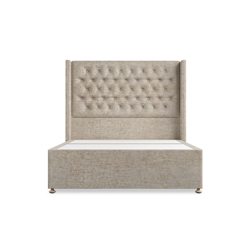 Wycombe Double Divan with Winged Headboard in Brooklyn Fabric - Quill Grey 3
