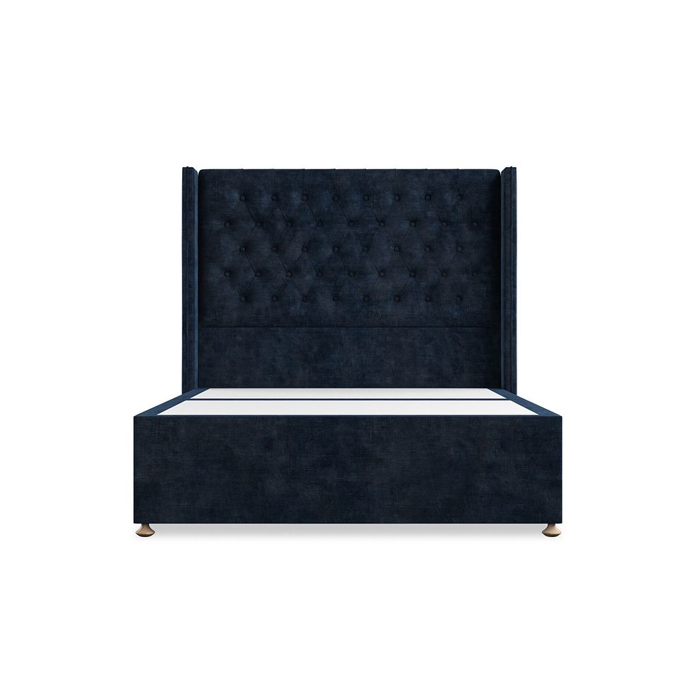 Wycombe Double Divan with Winged Headboard in Heritage Velvet - Royal Blue 3