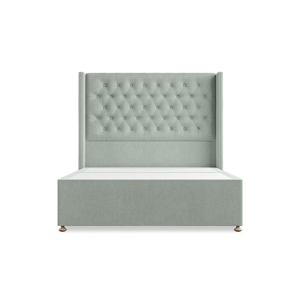 Wycombe Double Divan with Winged Headboard in Venice Fabric - Duck Egg 3