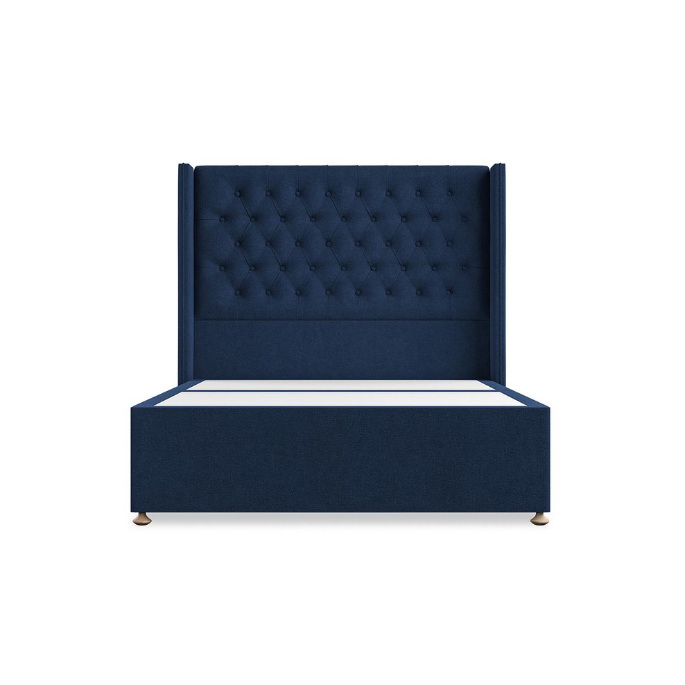 Wycombe Double Divan with Winged Headboard in Venice Fabric - Marine 3