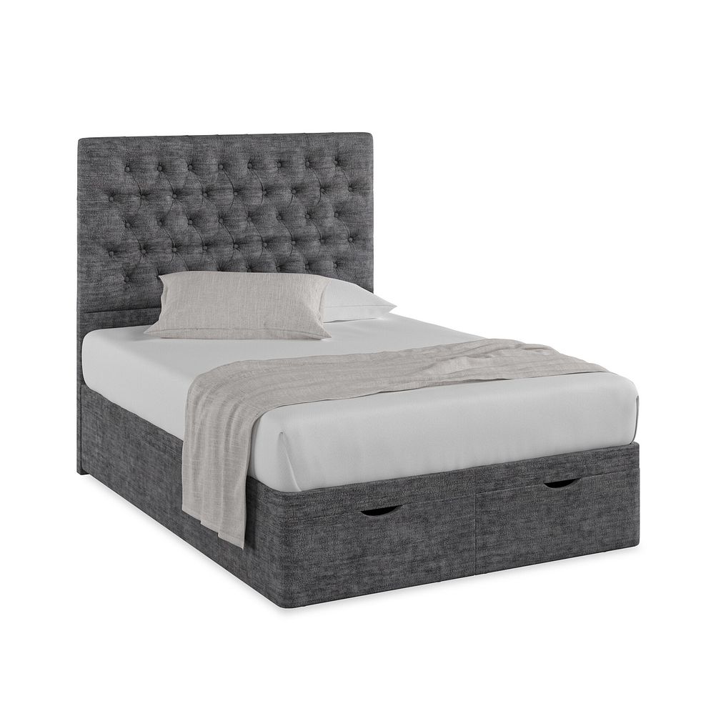 Wycombe Double Ottoman Storage Bed in Brooklyn Fabric - Asteroid Grey 1