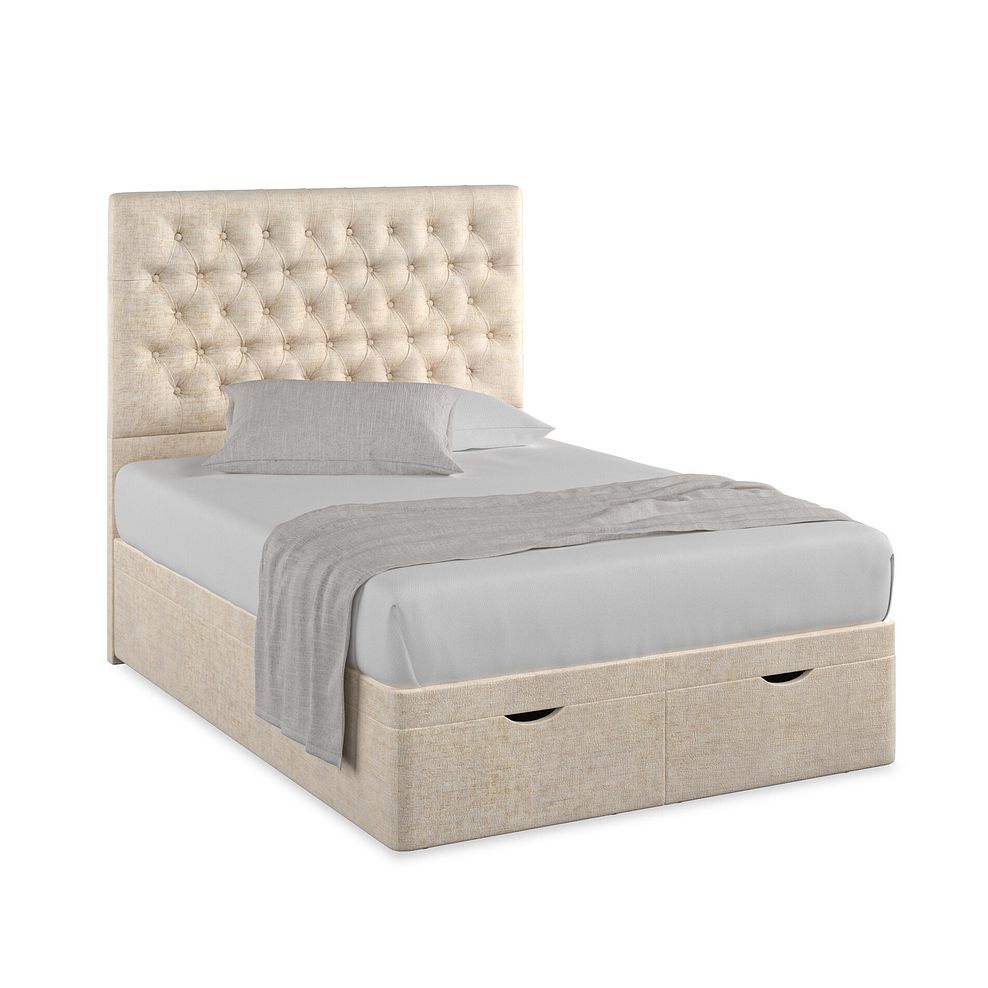 Wycombe Double Ottoman Storage Bed in Brooklyn Fabric - Eggshell 1