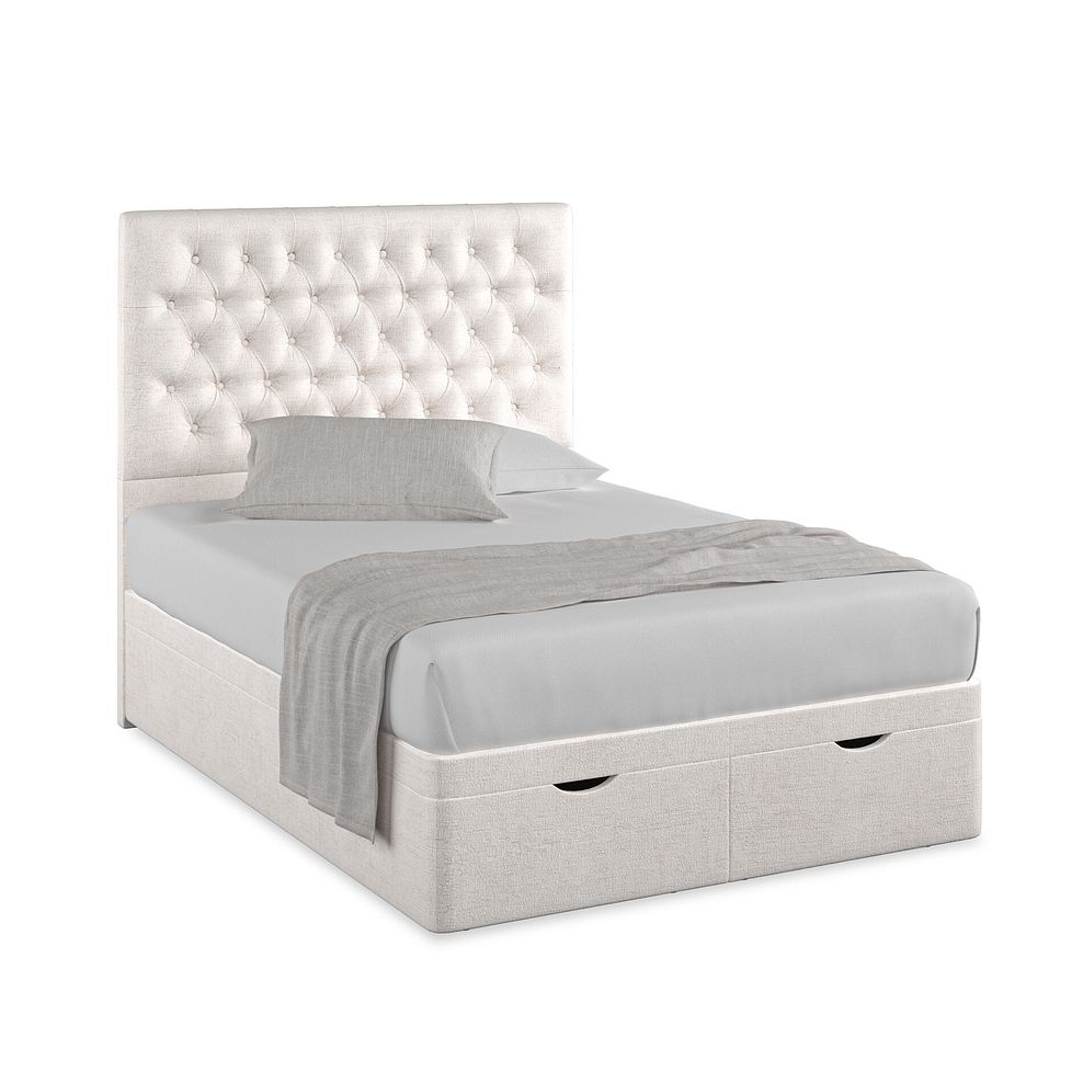 Wycombe Double Ottoman Storage Bed in Brooklyn Fabric - Lace White 1