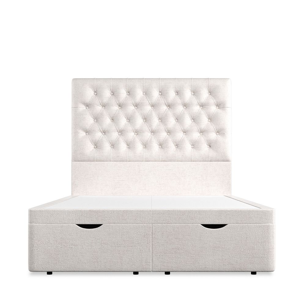 Wycombe Double Ottoman Storage Bed in Brooklyn Fabric - Lace White 3
