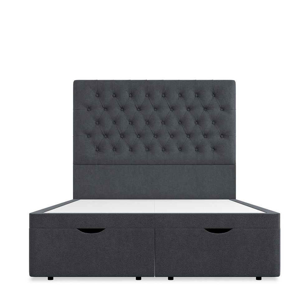 Wycombe Double Ottoman Storage Bed in Venice Fabric - Anthracite 3