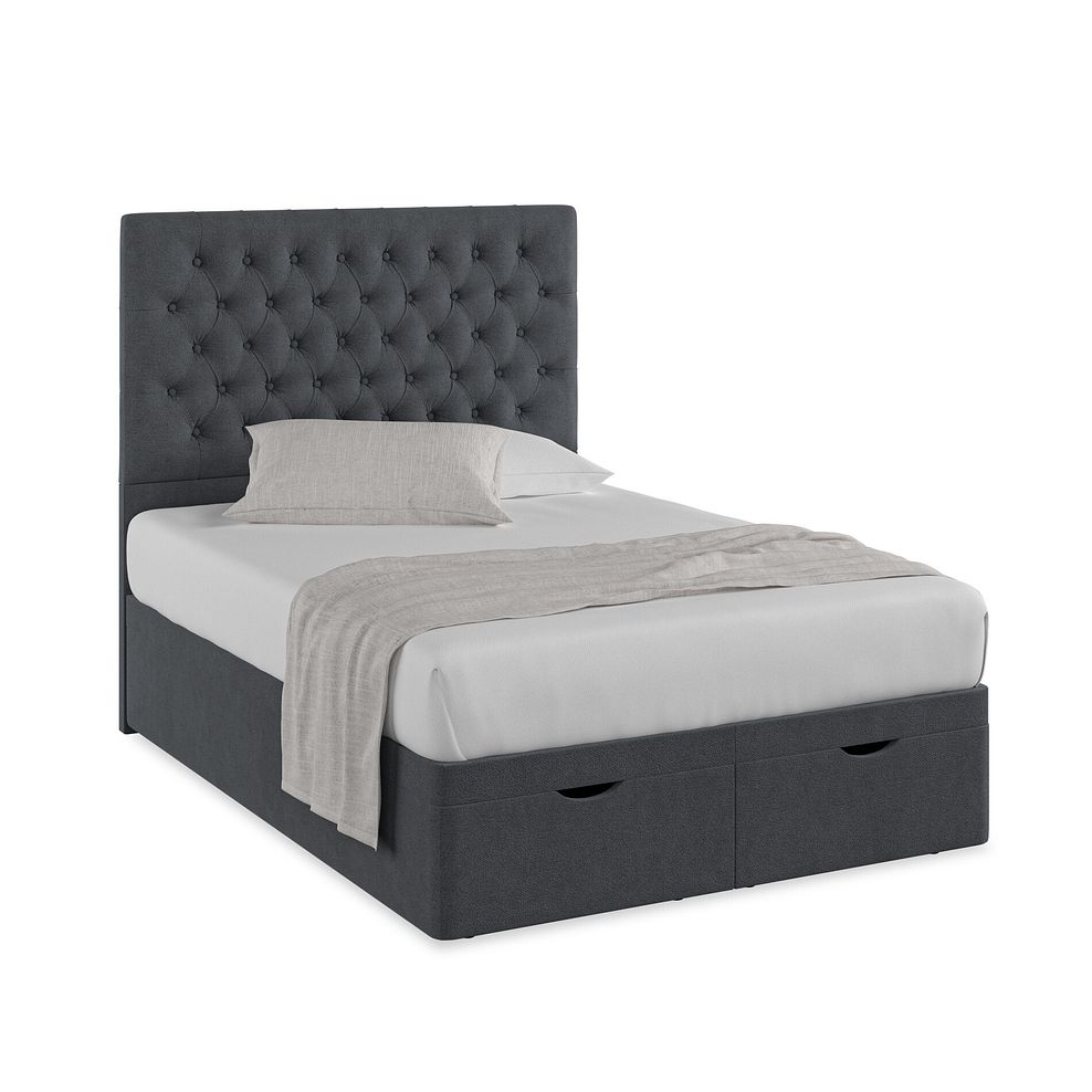 Wycombe Double Ottoman Storage Bed in Venice Fabric - Anthracite 1