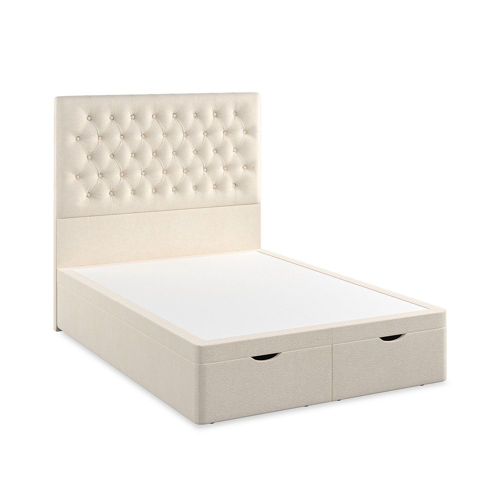 Wycombe Double Ottoman Storage Bed in Venice Fabric - Cream 2