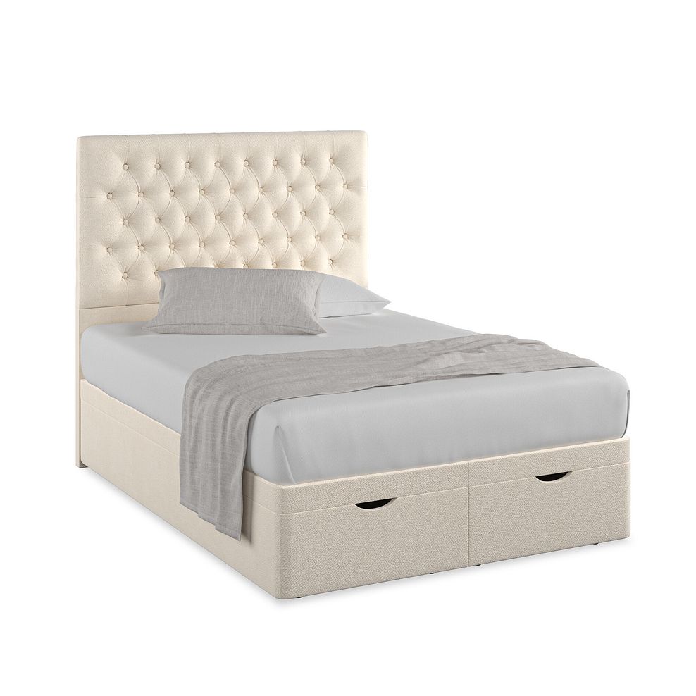 Wycombe Double Ottoman Storage Bed in Venice Fabric - Cream 1
