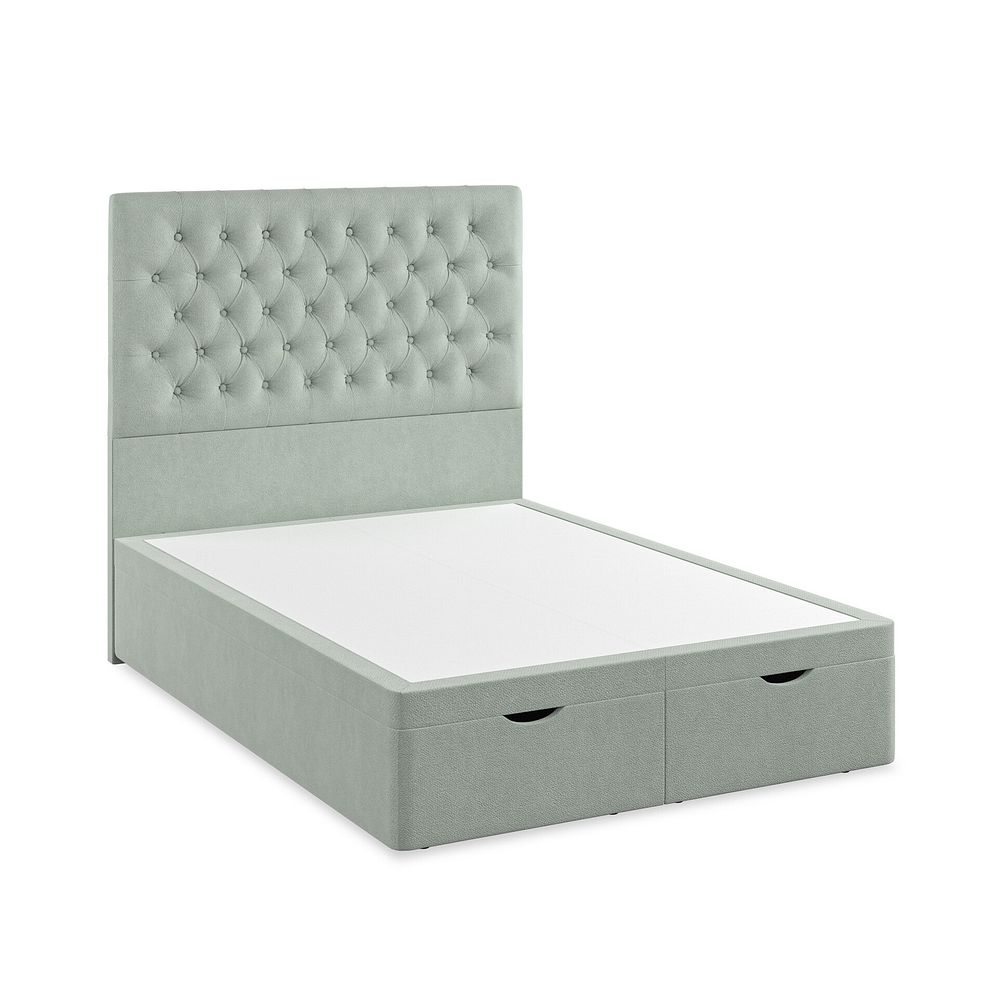 Wycombe Double Ottoman Storage Bed in Venice Fabric - Duck Egg 2