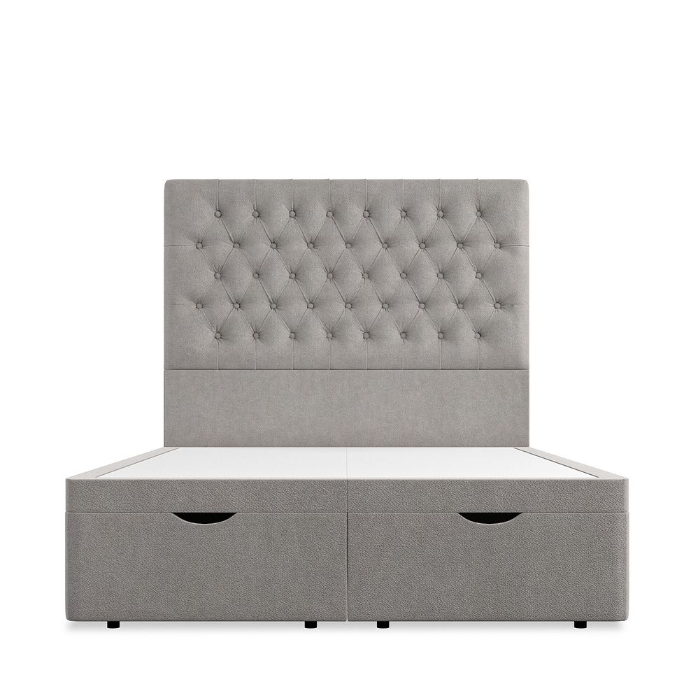 Wycombe Double Ottoman Storage Bed in Venice Fabric - Grey 3