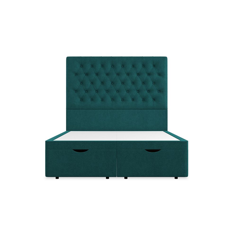 Wycombe Double Ottoman Storage Bed in Venice Fabric - Teal 4