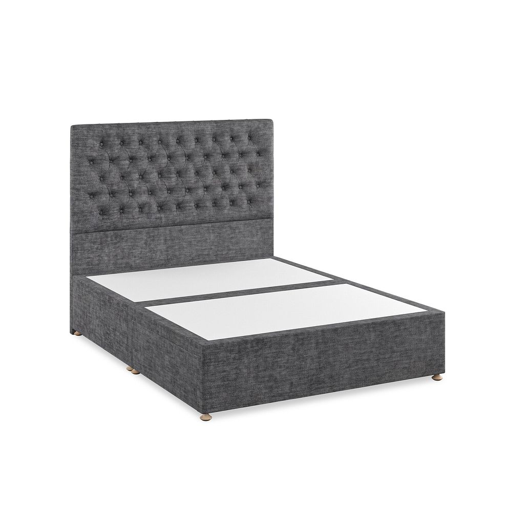 Wycombe King-Size 2 Drawer Divan in Brooklyn Fabric - Asteroid Grey 2