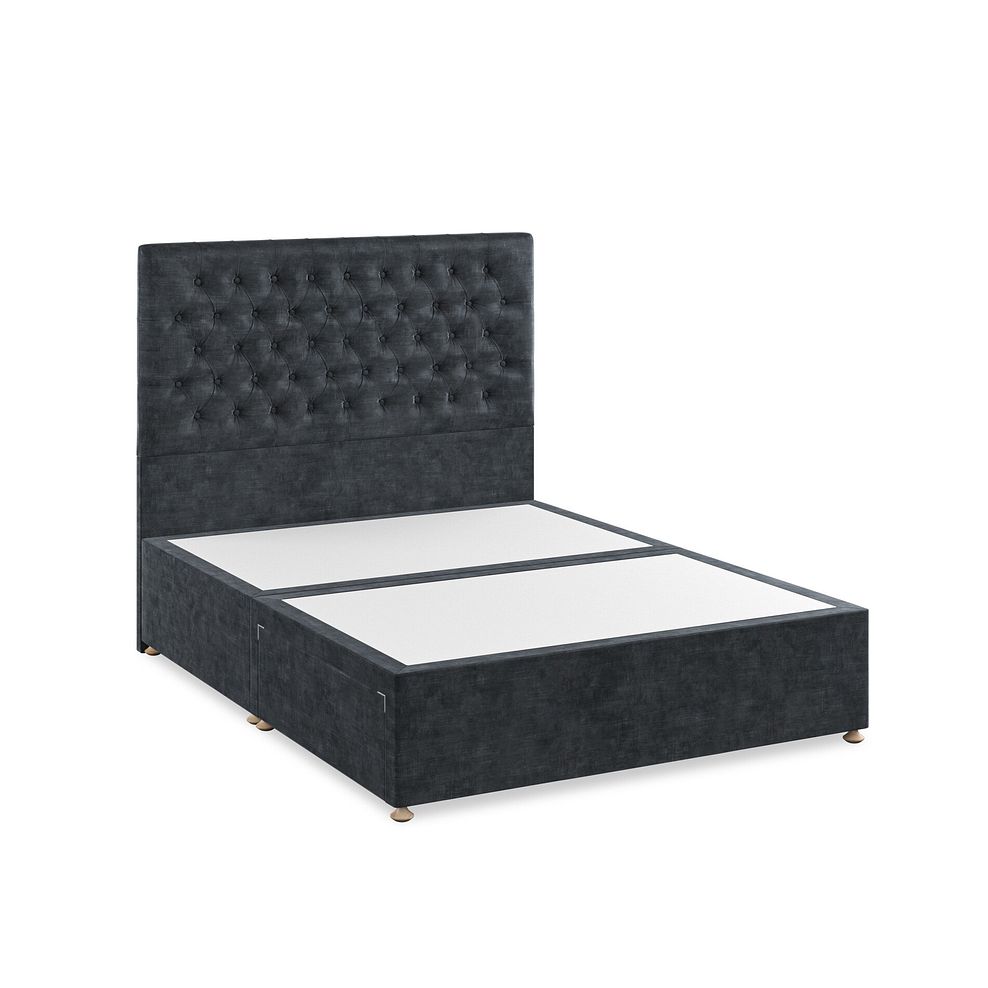 Wycombe King-Size 2 Drawer Divan in Heritage Velvet - Charcoal 2