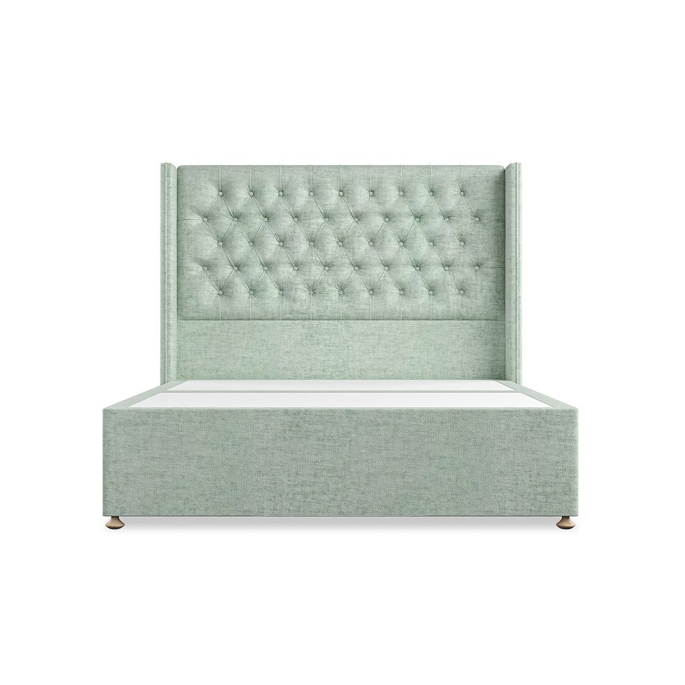 Wycombe King-Size 2 Drawer Divan with Winged Headboard in Brooklyn Fabric - Glacier 3