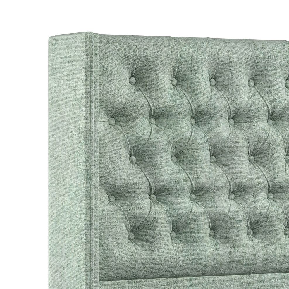 Wycombe King-Size 2 Drawer Divan with Winged Headboard in Brooklyn Fabric - Glacier 5