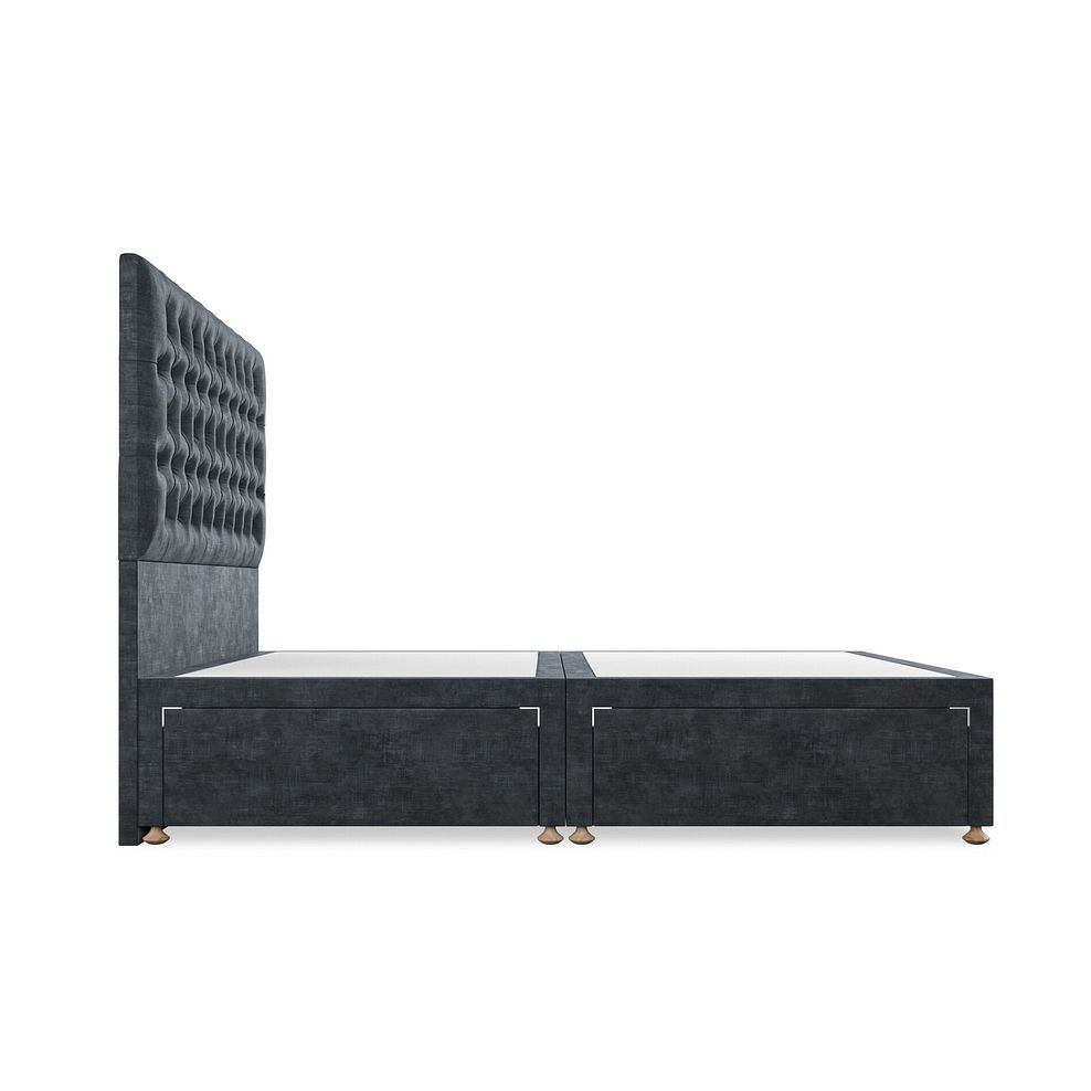 Wycombe King-Size 4 Drawer Divan in Heritage Velvet - Charcoal 4