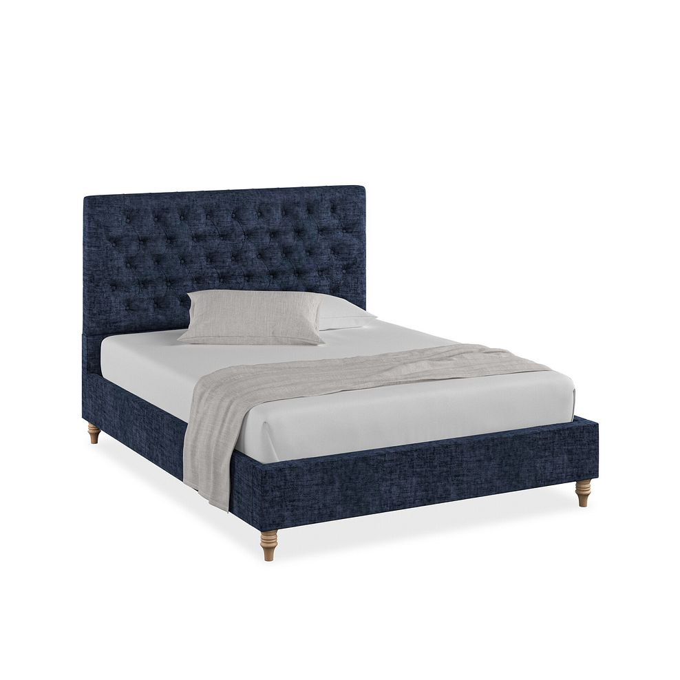 Wycombe King-Size Bed in Brooklyn Fabric - Hummingbird Blue 1
