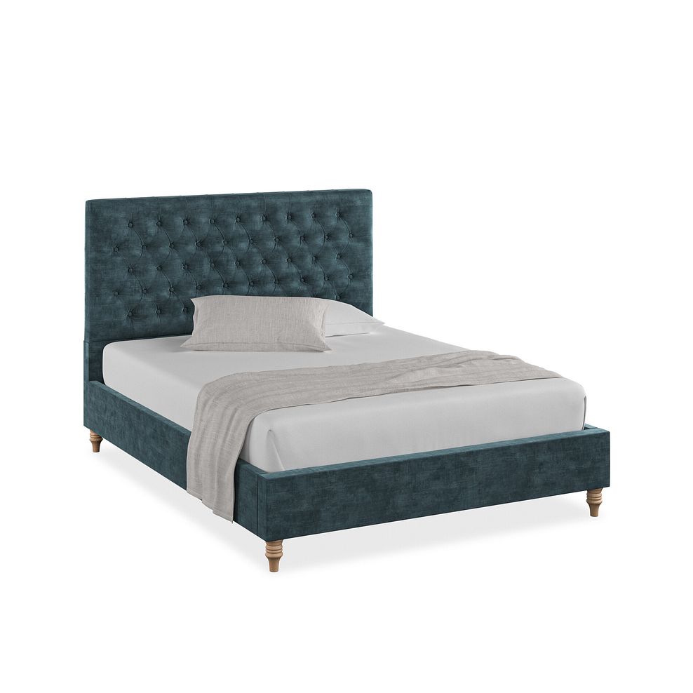 Wycombe King-Size Bed in Heritage Velvet - Airforce 1