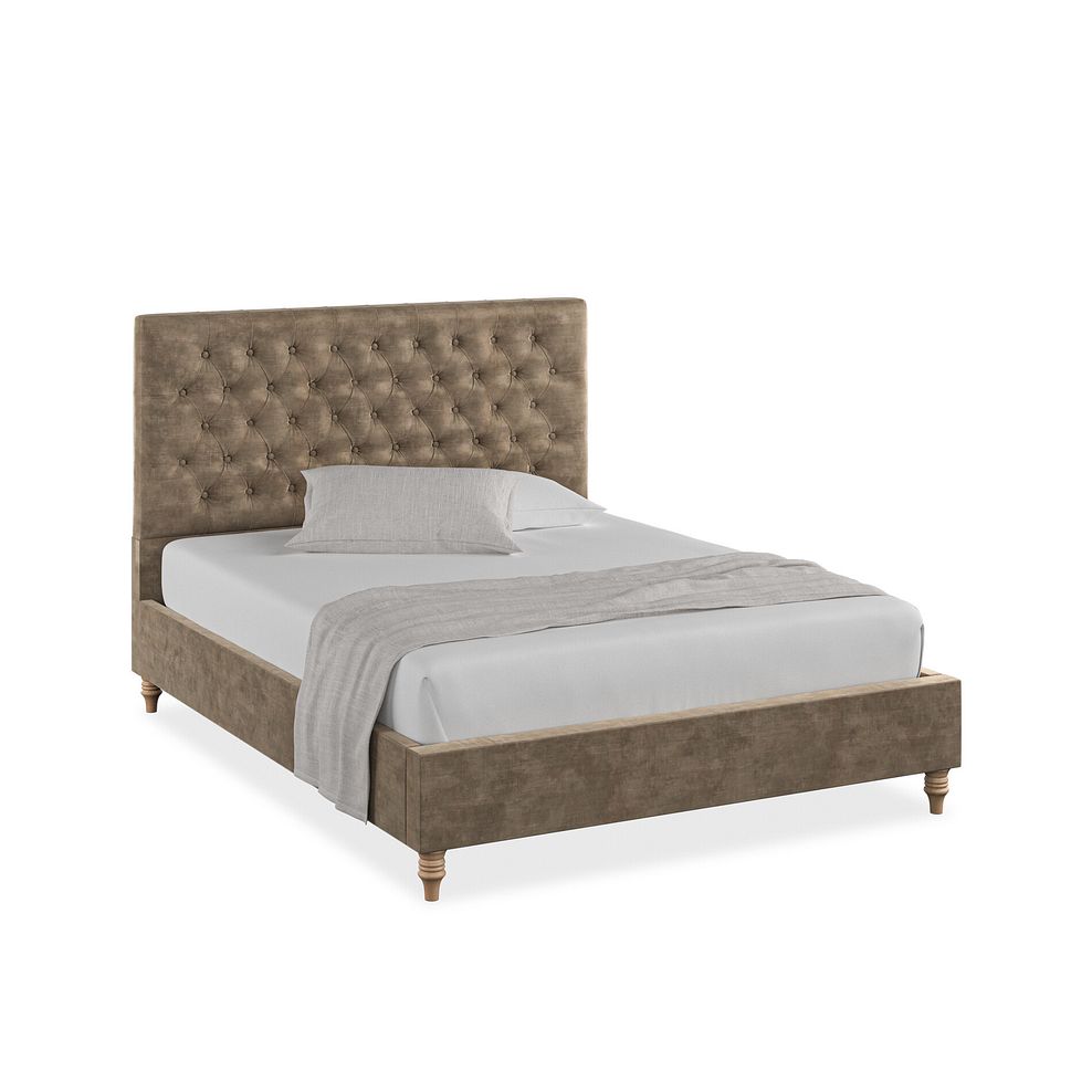 Wycombe King-Size Bed in Heritage Velvet - Cedar 1