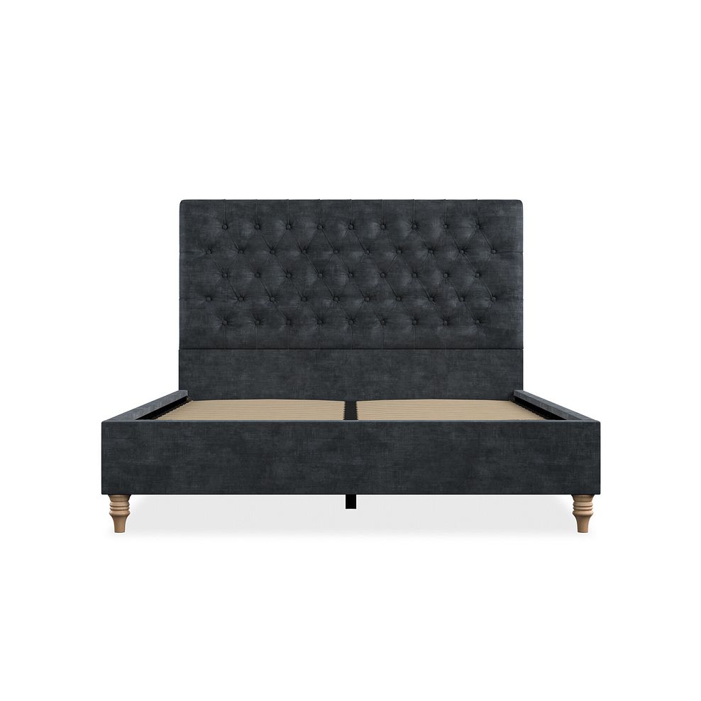 Wycombe King-Size Bed in Heritage Velvet - Charcoal 3