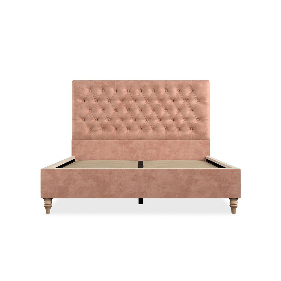 Wycombe King-Size Bed in Heritage Velvet - Powder Pink 3