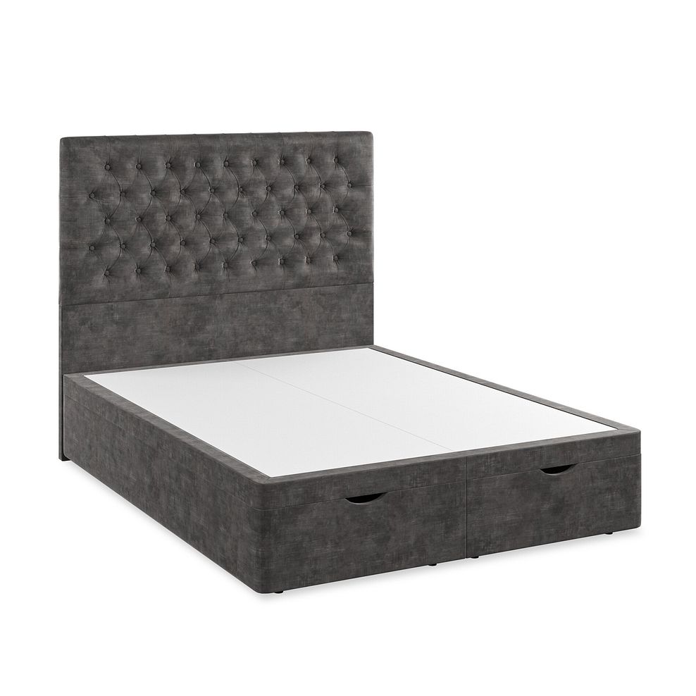 Wycombe King-Size Ottoman Storage Bed in Heritage Velvet - Steel 2