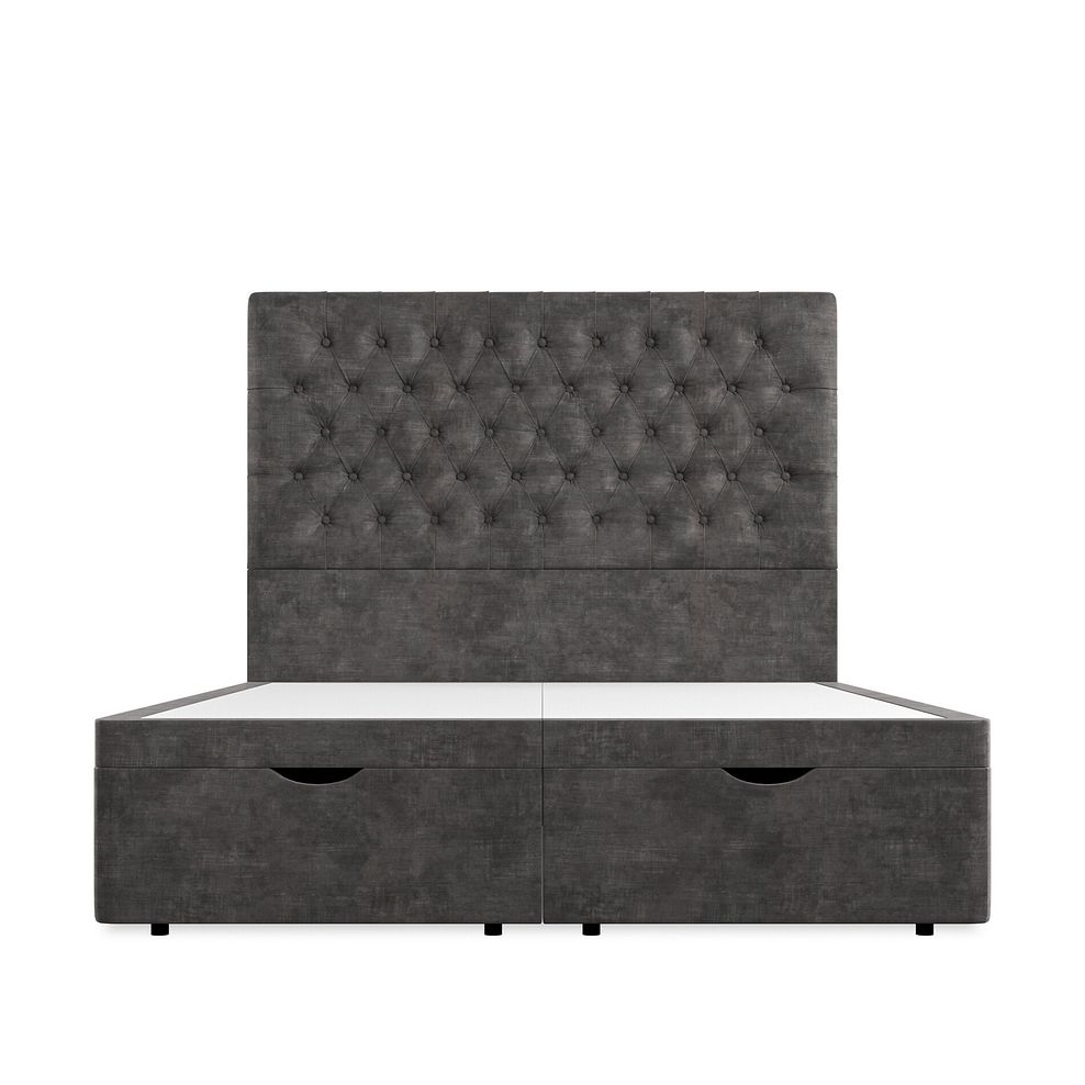 Wycombe King-Size Ottoman Storage Bed in Heritage Velvet - Steel Thumbnail 3