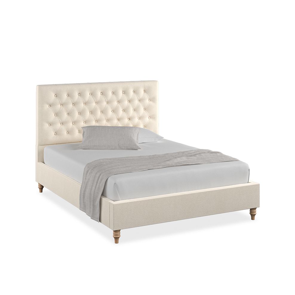 Wycombe King-Size Bed in Venice Fabric - Cream Thumbnail 1